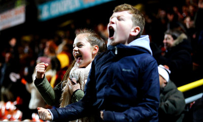 YOUNG FANS CELEBRATING