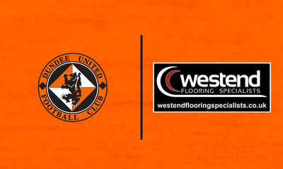 Dundee United and WestEnd Flooring crests