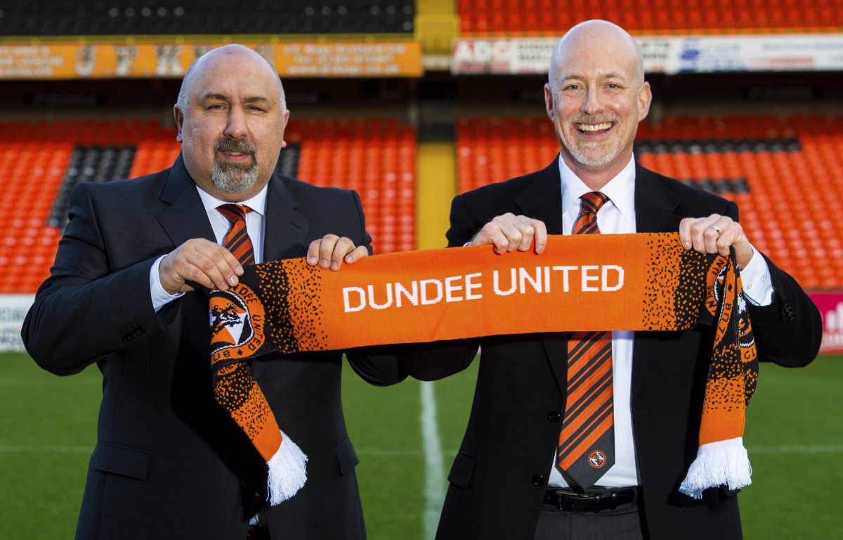 Tony Asghar with Dundee United Chairman and owner Mark Ogren